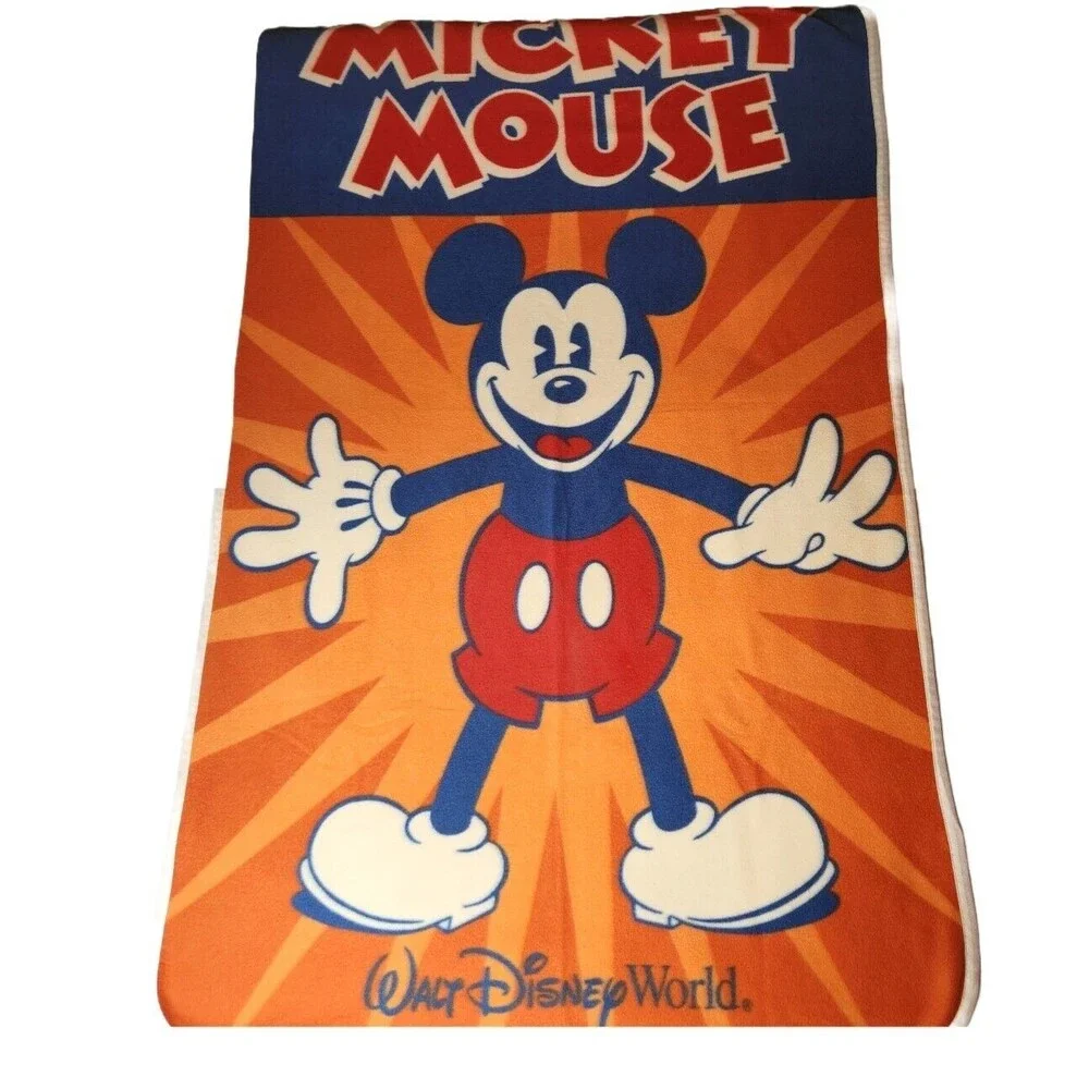 Disney Parks Mickey Mouse Fleece Throw Blanket Sunburst Walt Disney World 60